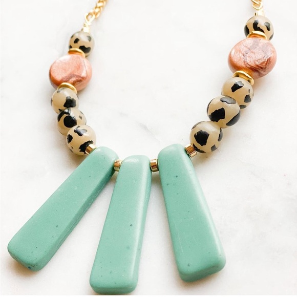 Handmade Polymer Clay Statement Necklace - Picture 1 of 5